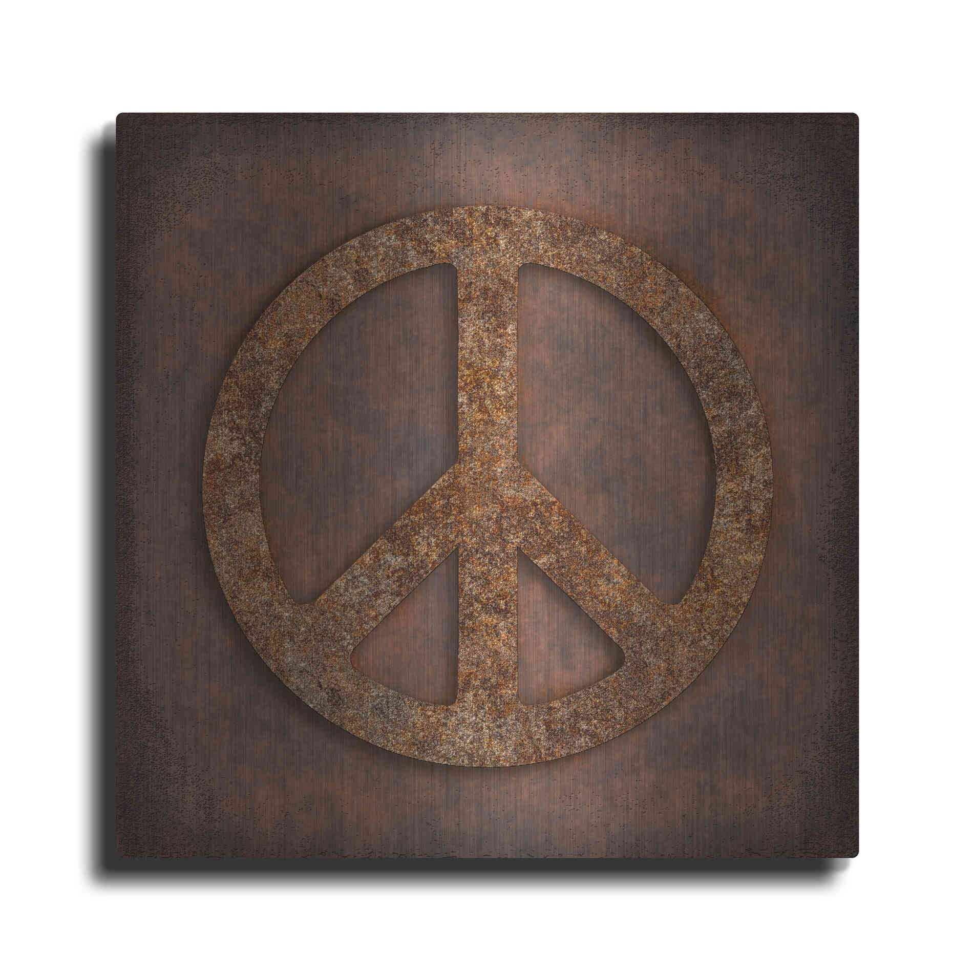 Luxe Metal Art 'Rusted Peace ' by Andrea Haase, Metal Wall At