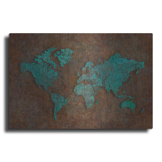 Luxe Metal Art 'Rusted World' by Andrea Haase, Metal Wall At