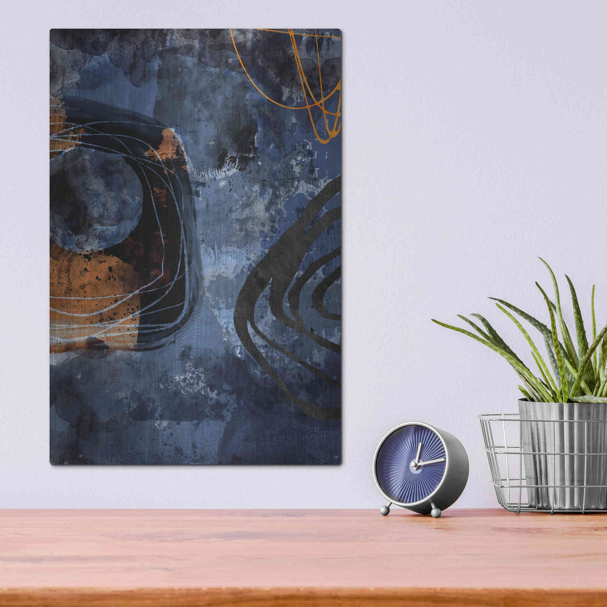 Luxe Metal Art 'Nightscape Adventure' by Andrea Haase, Metal Wall At,12x16