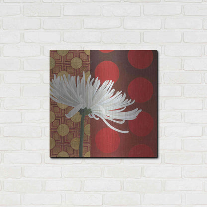 Luxe Metal Art 'Morning Chrysanthemum I' by Kathrine Lovell, Metal Wall Art,24x24