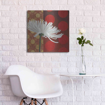 Luxe Metal Art 'Morning Chrysanthemum I' by Kathrine Lovell, Metal Wall Art,24x24