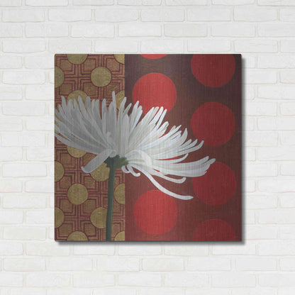 Luxe Metal Art 'Morning Chrysanthemum I' by Kathrine Lovell, Metal Wall Art,36x36