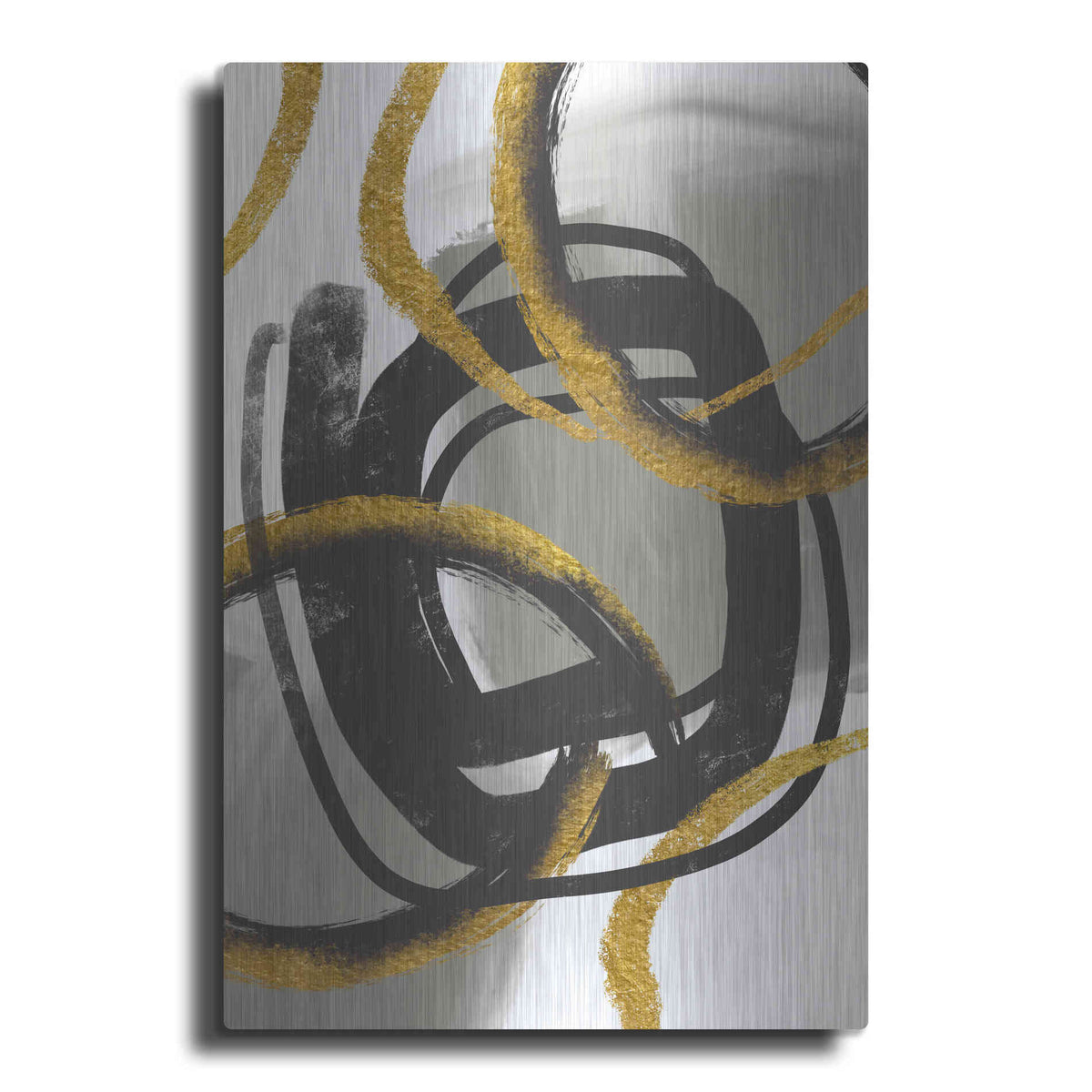 Luxe Metal Art 'Gold Meets Neutrals IV' by Andrea Haase Metal Wall Art