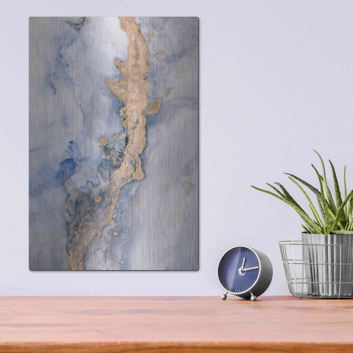 Luxe Metal Art 'Alcohol Ink Fantasy' by Andrea Haase Metal Wall Art,12x16