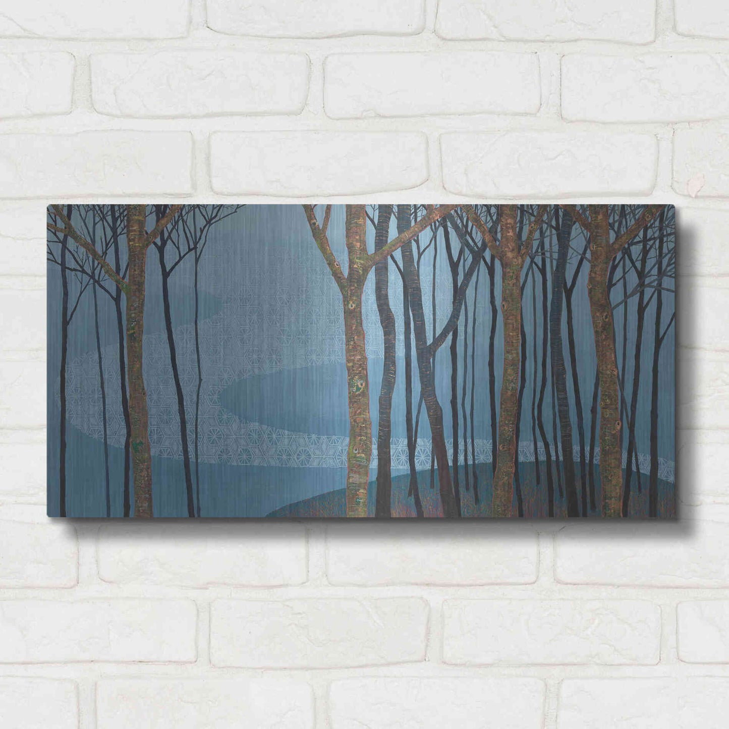 Luxe Metal Art 'Katonah II' by Kathrine Lovell, Metal Wall Art,24x12