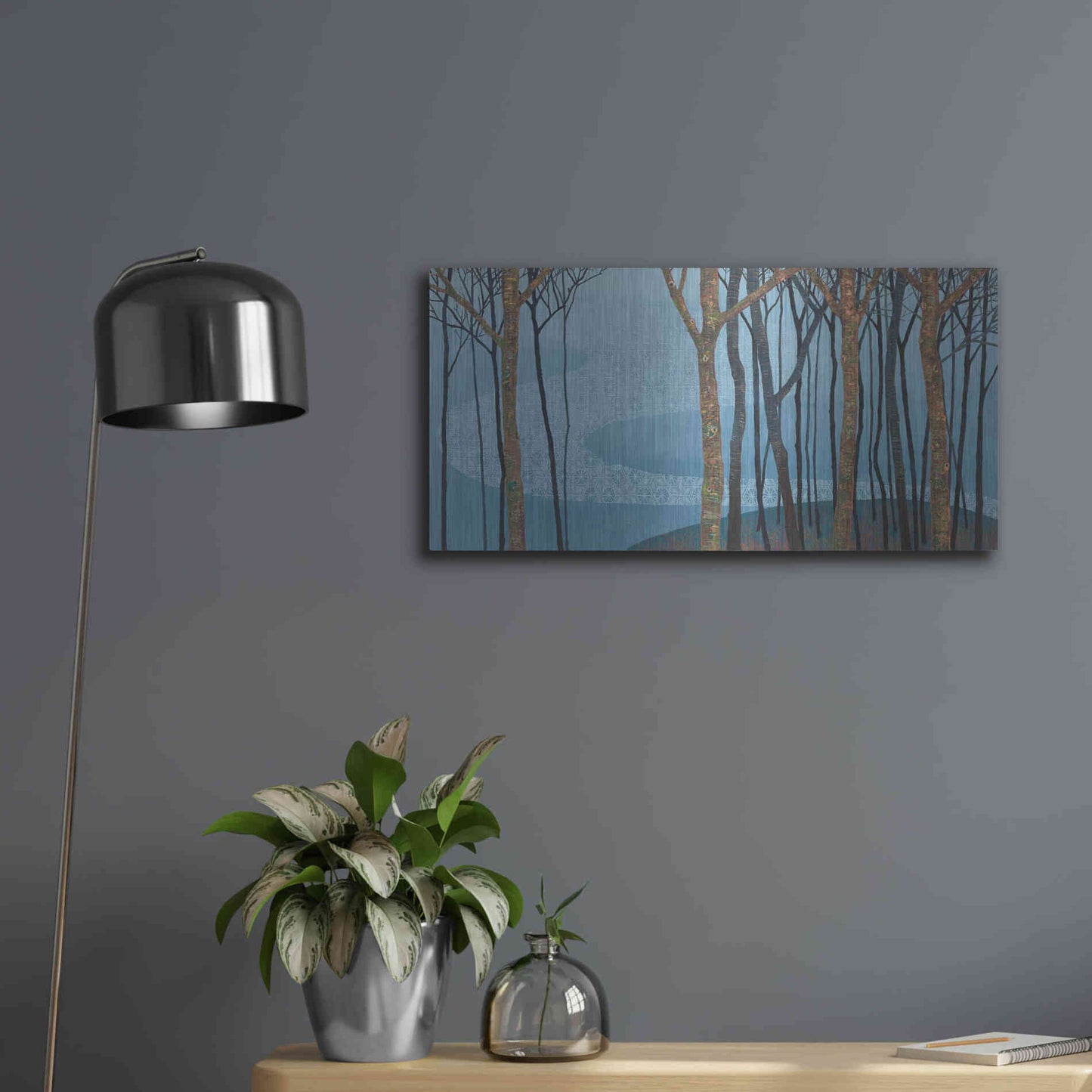 Luxe Metal Art 'Katonah II' by Kathrine Lovell, Metal Wall Art,24x12