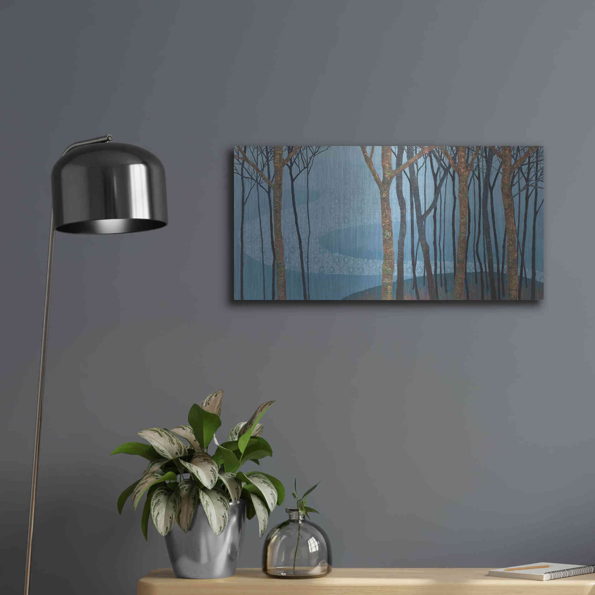 Luxe Metal Art 'Katonah II' by Kathrine Lovell, Metal Wall Art,24x12