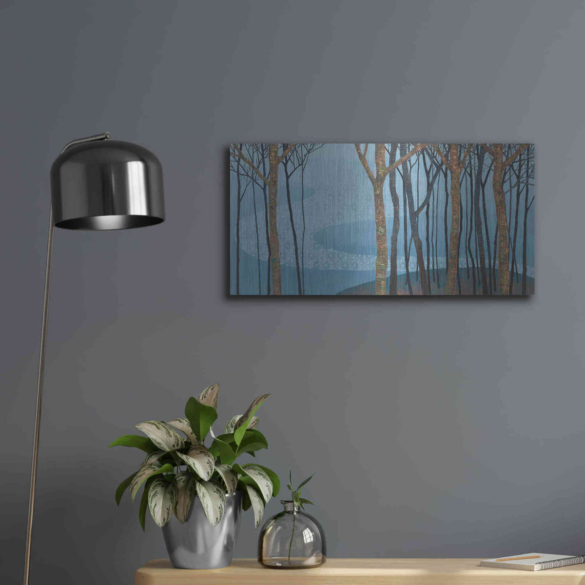 Luxe Metal Art 'Katonah II' by Kathrine Lovell, Metal Wall Art,24x12