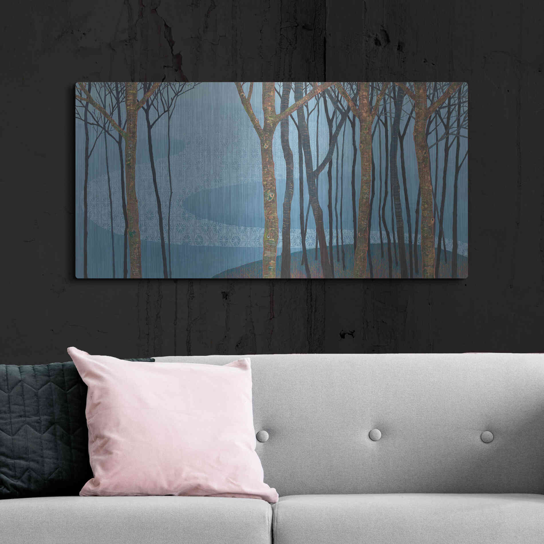 Luxe Metal Art 'Katonah II' by Kathrine Lovell, Metal Wall Art,48x24