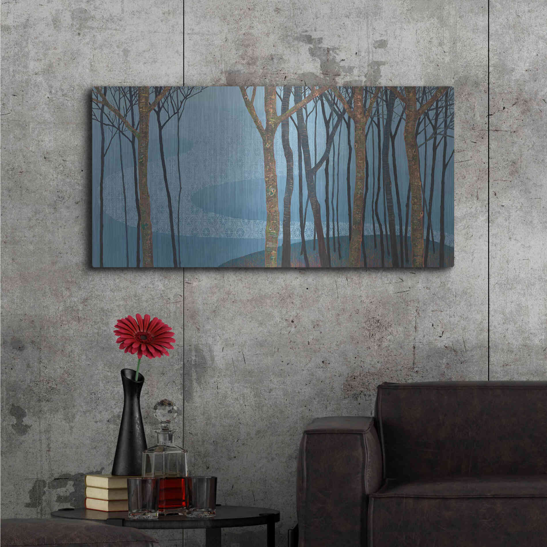 Luxe Metal Art 'Katonah II' by Kathrine Lovell, Metal Wall Art,48x24