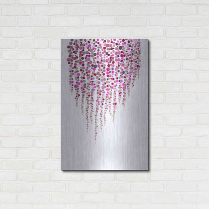 Luxe Metal Art 'Fancy Dots Pink' by Andrea Haase Metal Wall Art,24x36