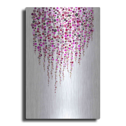 Luxe Metal Art 'Fancy Dots Pink' by Andrea Haase Metal Wall Art