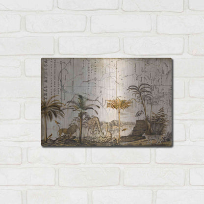 Luxe Metal Art 'Wild Animals Paradise Brown' by Andrea Haase Metal Wall Art,16x12