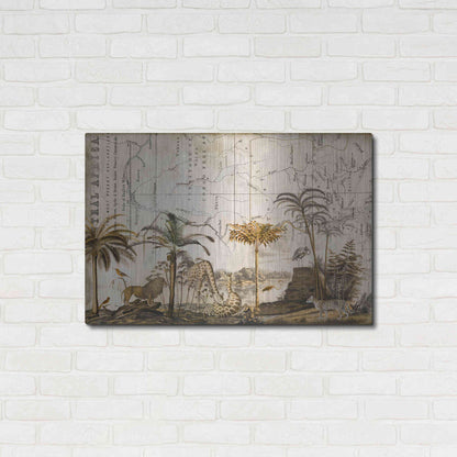 Luxe Metal Art 'Wild Animals Paradise Brown' by Andrea Haase Metal Wall Art,36x24