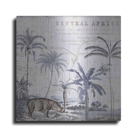 Luxe Metal Art 'Hippo Adventure' by Andrea Haase Metal Wall Art