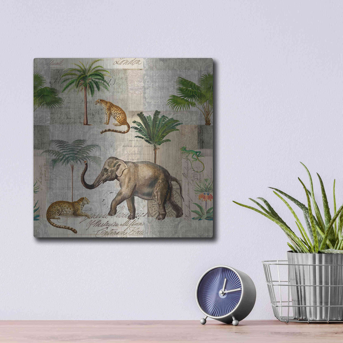 Luxe Metal Art 'The Magic Of Africa' by Andrea Haase Metal Wall Art,12x12