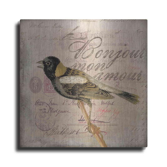 Luxe Metal Art 'Bonjour Mon Amour' by Andrea Haase Metal Wall Art