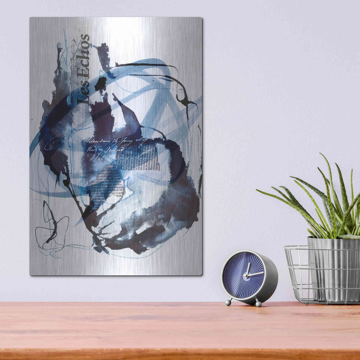 Luxe Metal Art 'Story Of Passion Blue' by Andrea Haase Metal Wall Art,12x16
