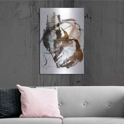 Luxe Metal Art 'Story Of Passion Brown' by Andrea Haase Metal Wall Art,24x36