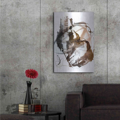 Luxe Metal Art 'Story Of Passion Brown' by Andrea Haase Metal Wall Art,24x36