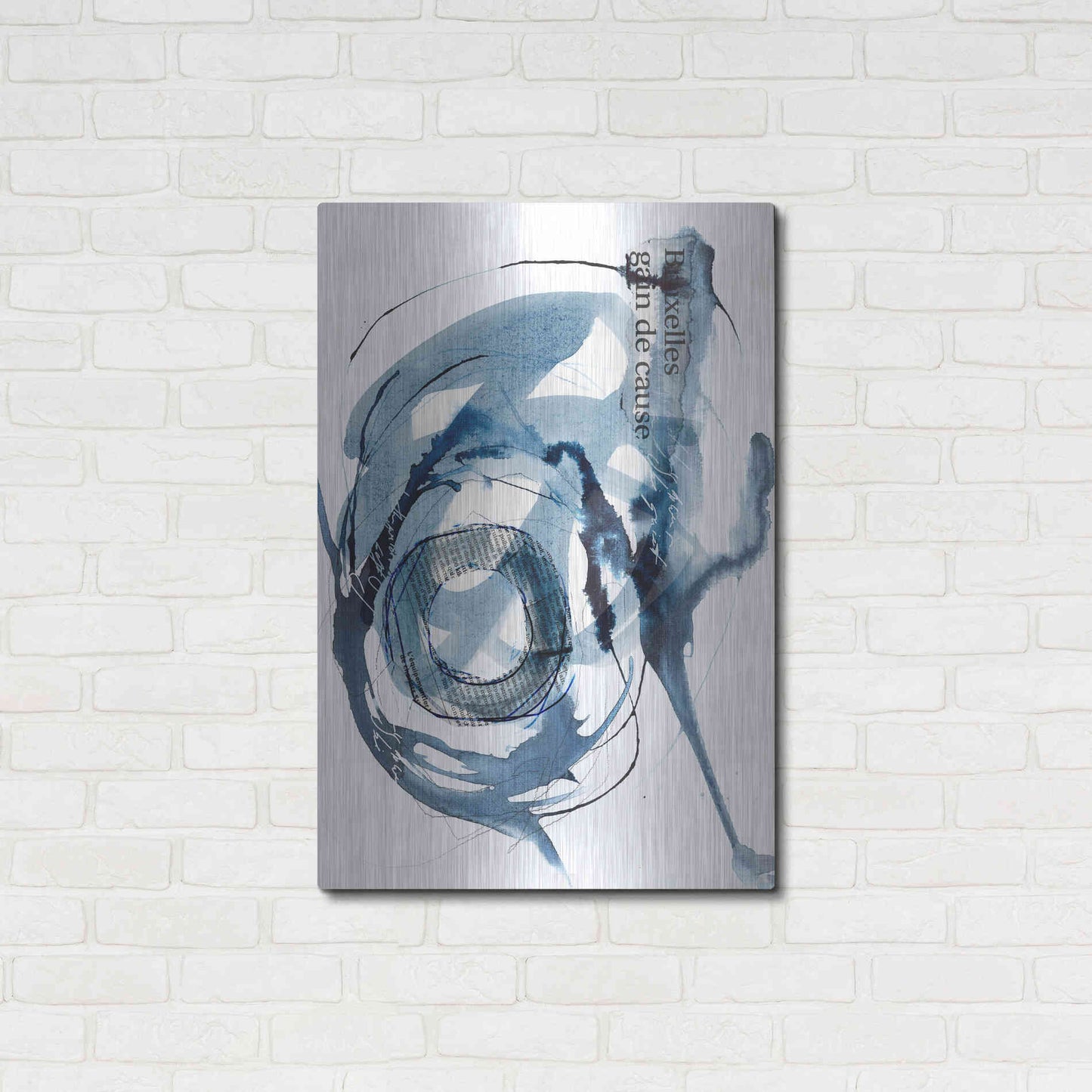 Luxe Metal Art 'Story Of Hope Blue' by Andrea Haase Metal Wall Art,24x36