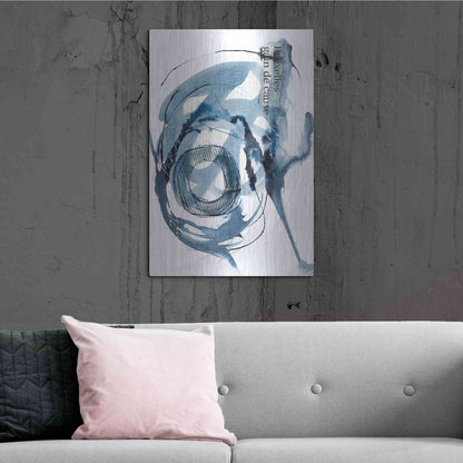 Luxe Metal Art 'Story Of Hope Blue' by Andrea Haase Metal Wall Art,24x36