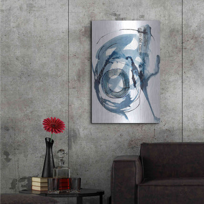 Luxe Metal Art 'Story Of Hope Blue' by Andrea Haase Metal Wall Art,24x36