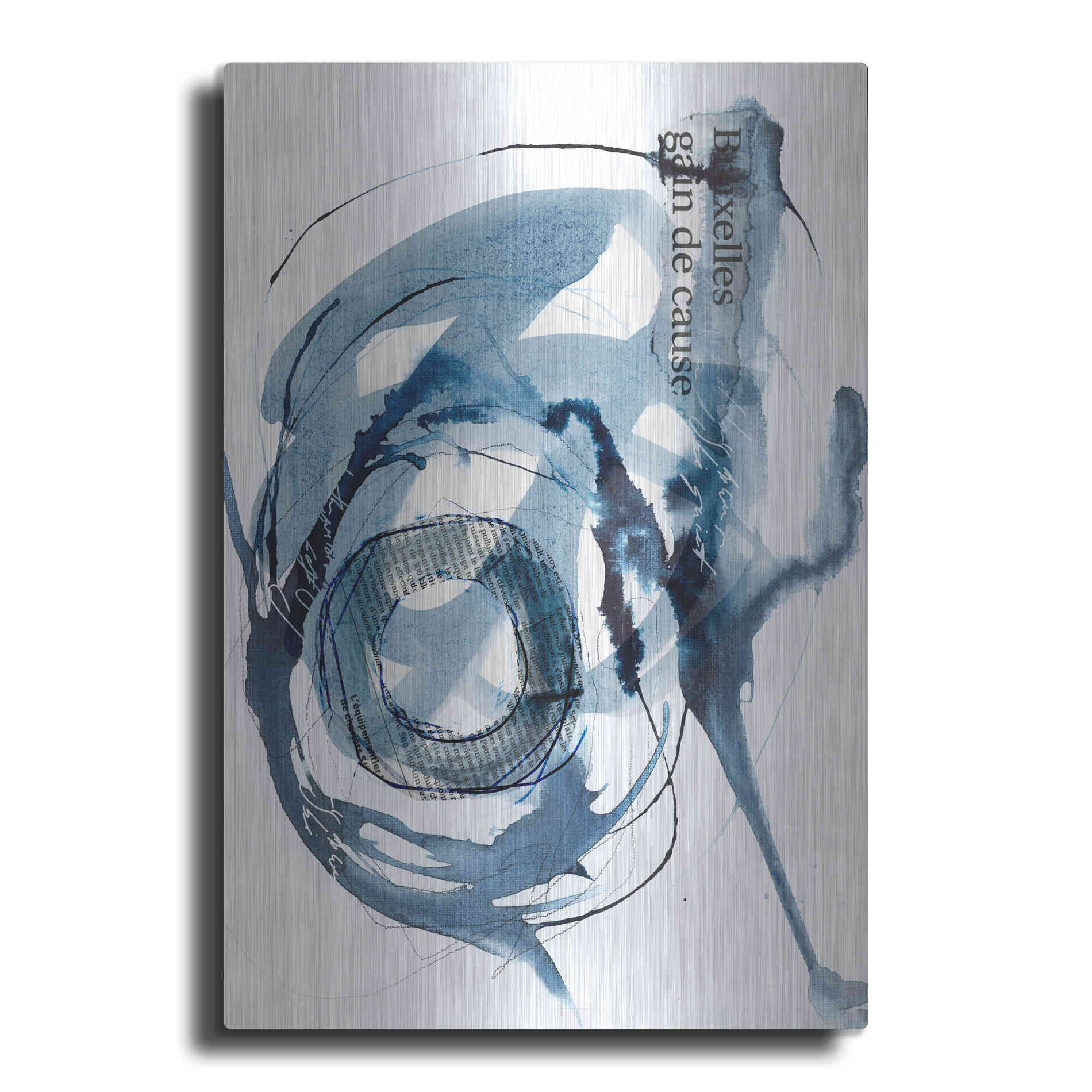 Luxe Metal Art 'Story Of Hope Blue' by Andrea Haase Metal Wall Art