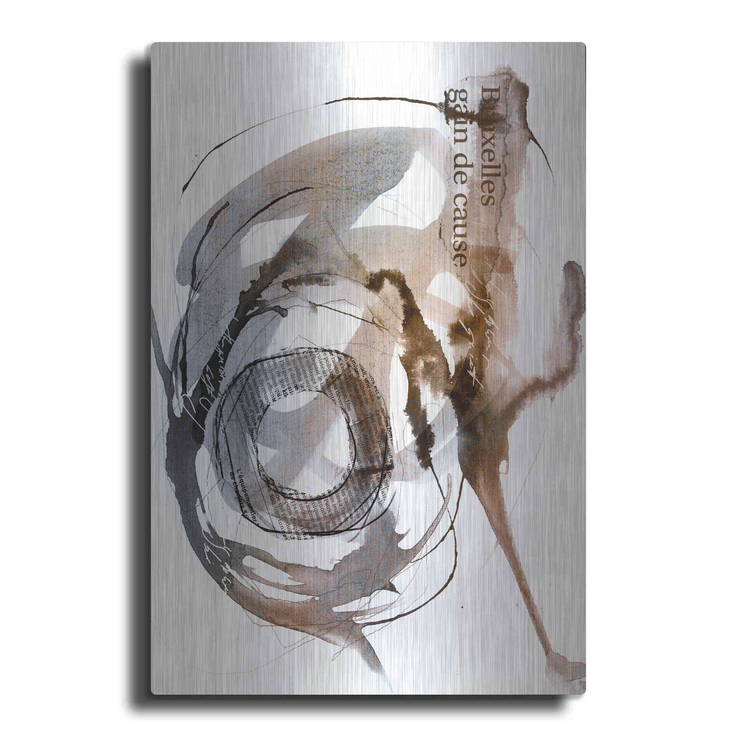 Luxe Metal Art 'Story Of Hope Brown' by Andrea Haase Metal Wall Art