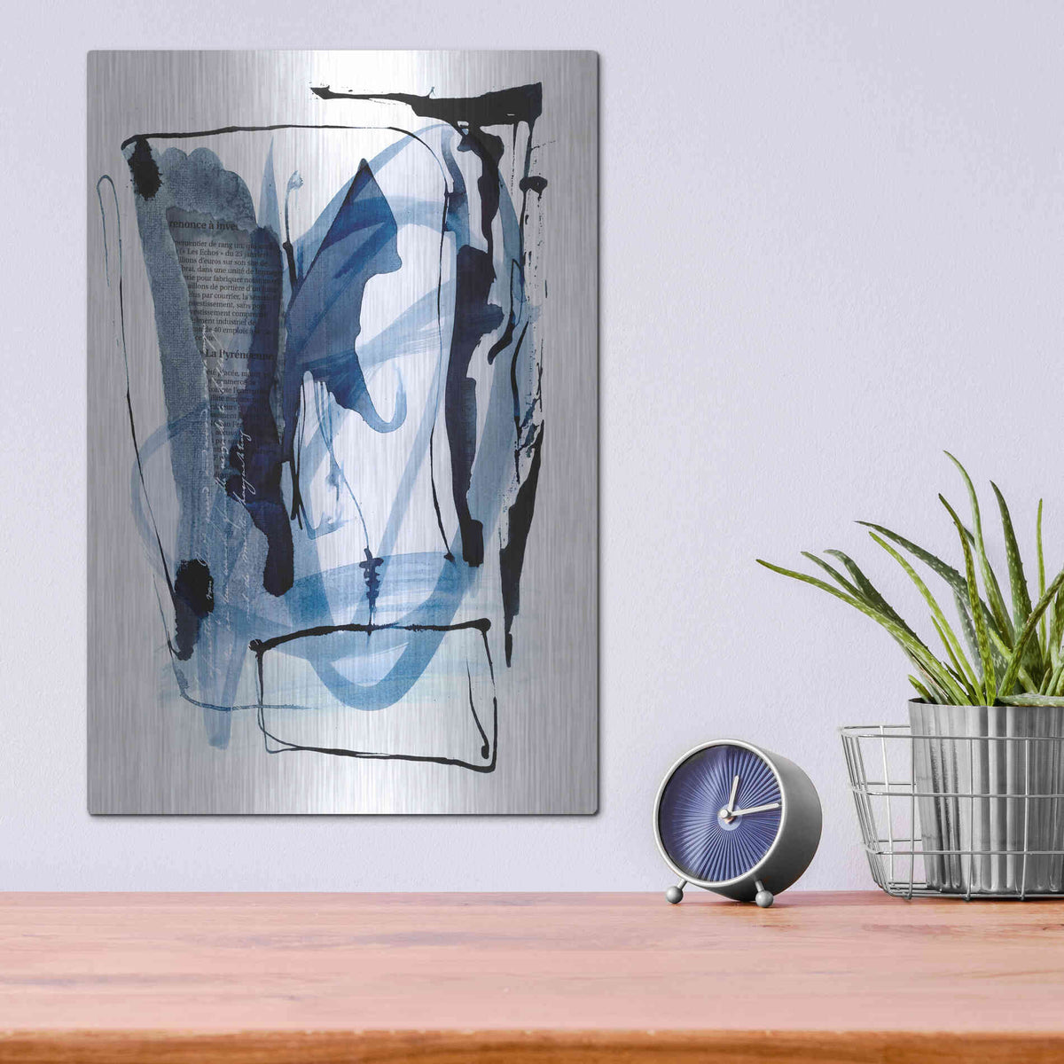 Luxe Metal Art 'Story Of Faith Blue' by Andrea Haase Metal Wall Art,12x16