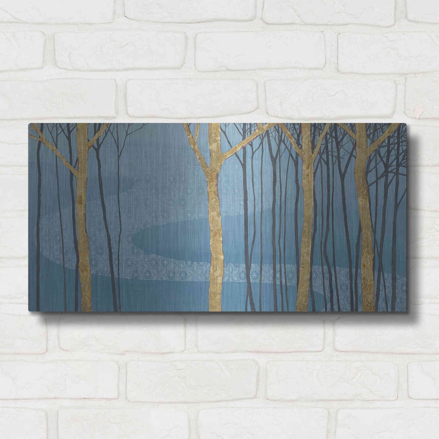 Luxe Metal Art 'Katonah Gold' by Kathrine Lovell, Metal Wall Art,24x12