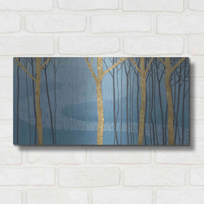 Luxe Metal Art 'Katonah Gold' by Kathrine Lovell, Metal Wall Art,24x12