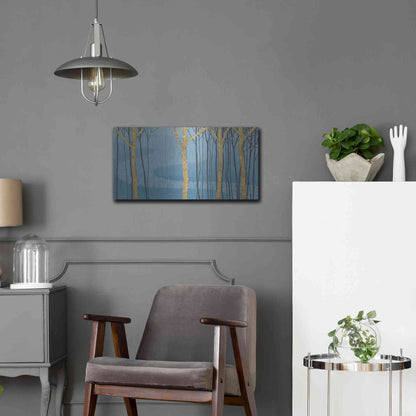 Luxe Metal Art 'Katonah Gold' by Kathrine Lovell, Metal Wall Art,24x12