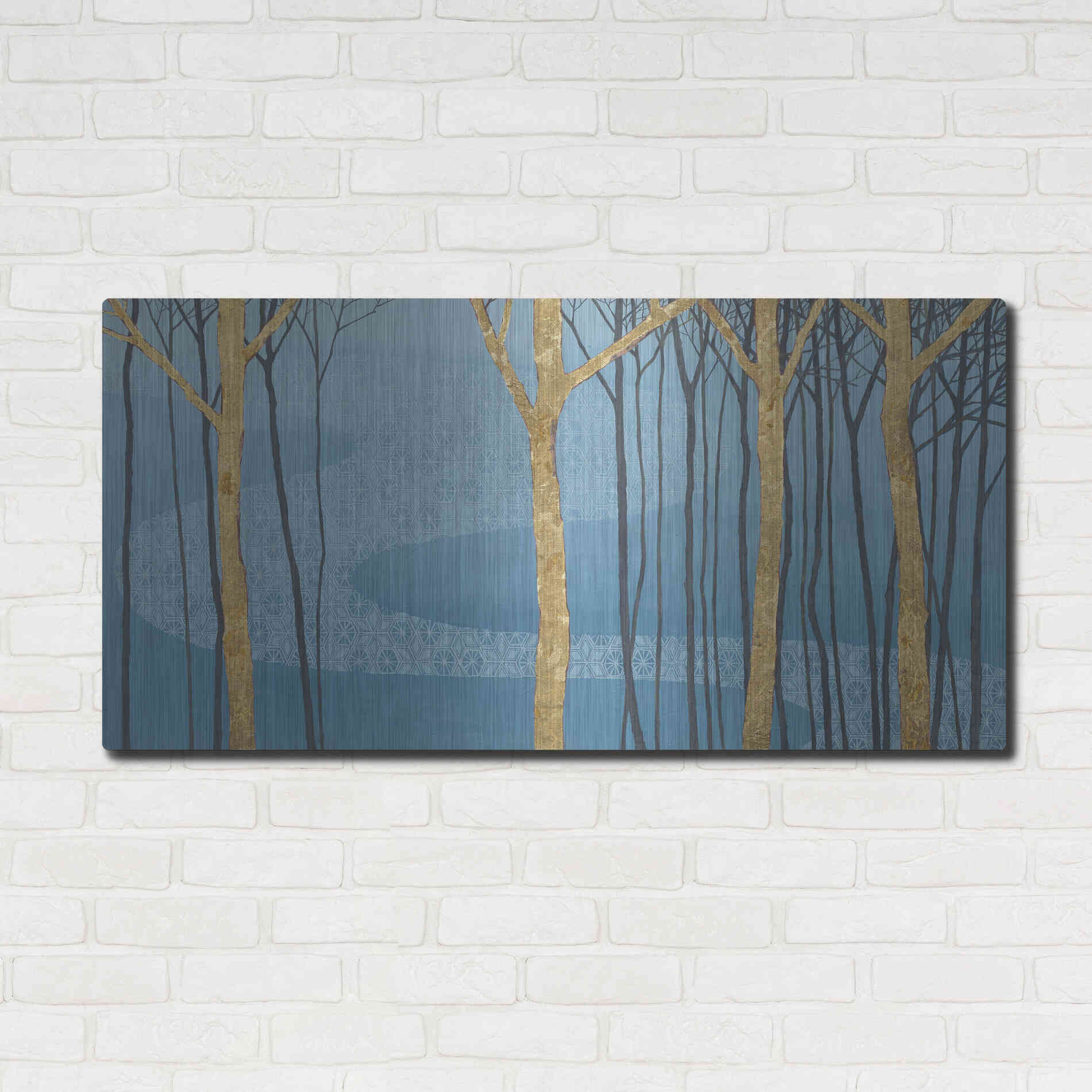 Luxe Metal Art 'Katonah Gold' by Kathrine Lovell, Metal Wall Art,48x24