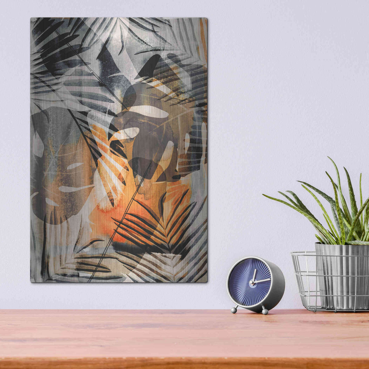 Luxe Metal Art 'Exotic Adventure Orange' by Andrea Haase Metal Wall Art,12x16