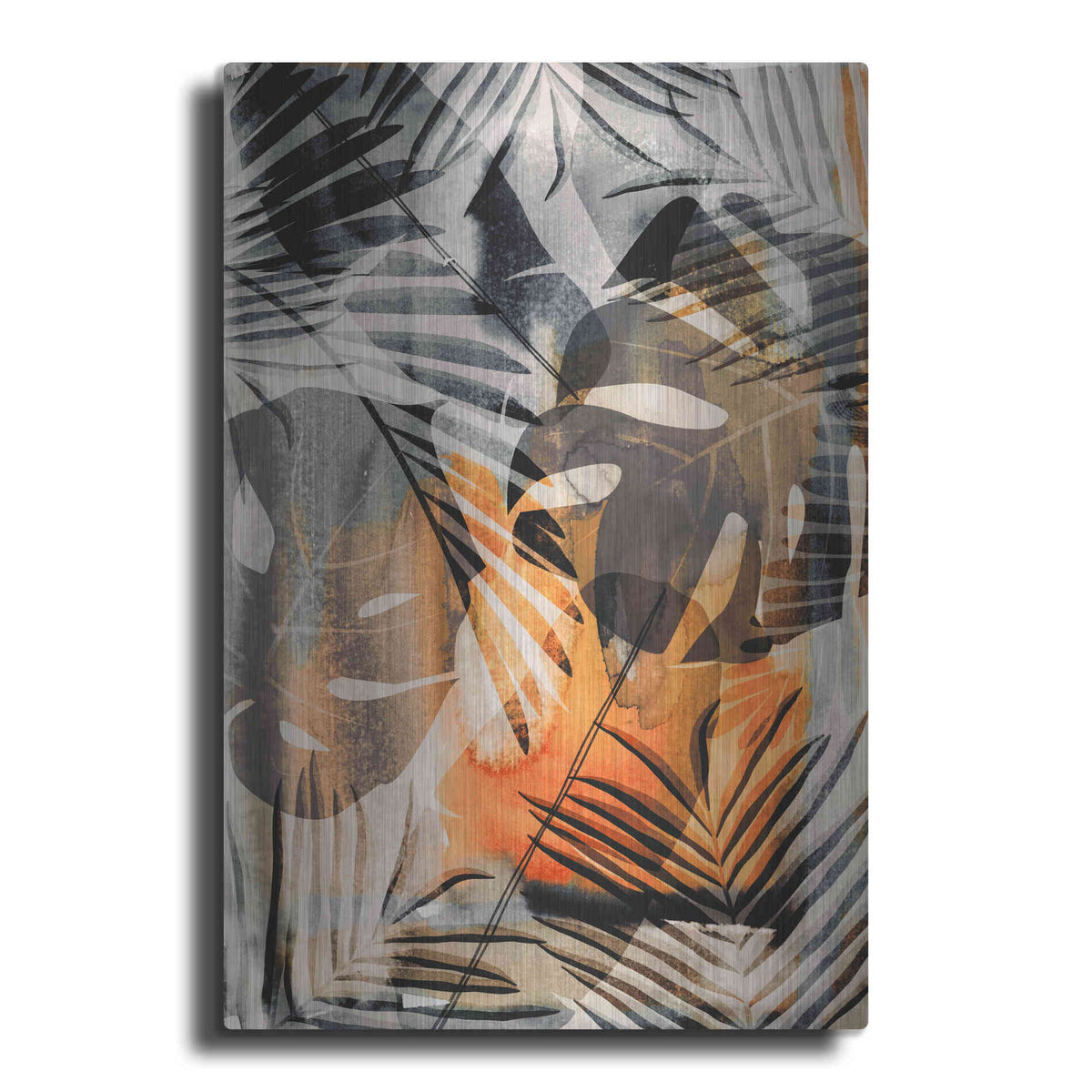 Luxe Metal Art 'Exotic Adventure Orange' by Andrea Haase Metal Wall Art