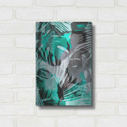 Luxe Metal Art 'Exotic Journey Green' by Andrea Haase Metal Wall Art,12x16