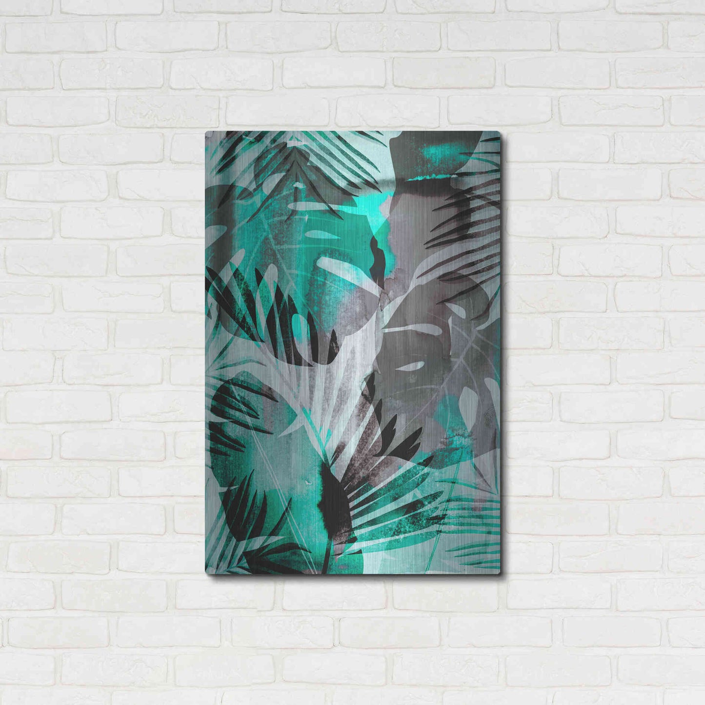 Luxe Metal Art 'Exotic Journey Green' by Andrea Haase Metal Wall Art,24x36