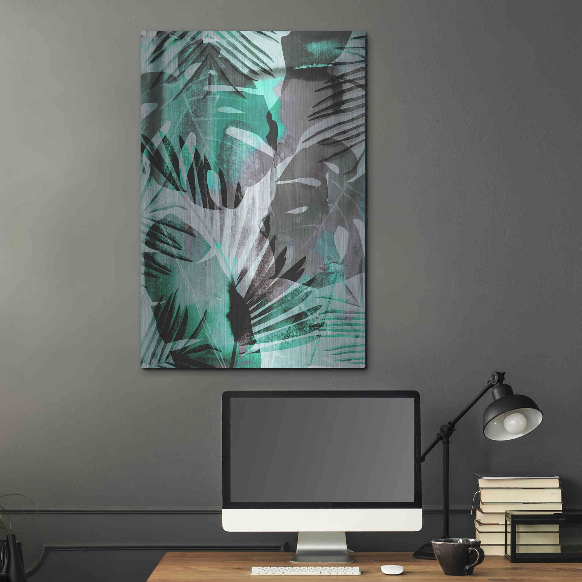Luxe Metal Art 'Exotic Journey Green' by Andrea Haase Metal Wall Art,24x36