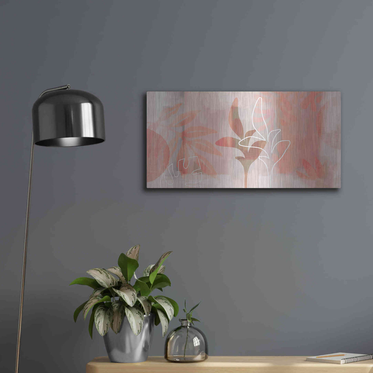 Luxe Metal Art 'Plantas Bonitas' by Andrea Haase Metal Wall Art,24x12