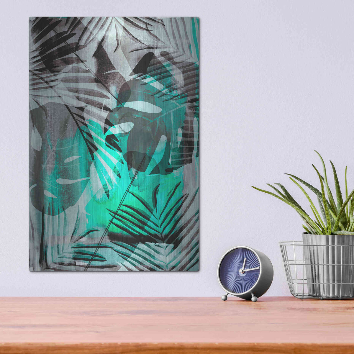 Luxe Metal Art 'Exotic Adventure Green' by Andrea Haase Metal Wall Art,12x16