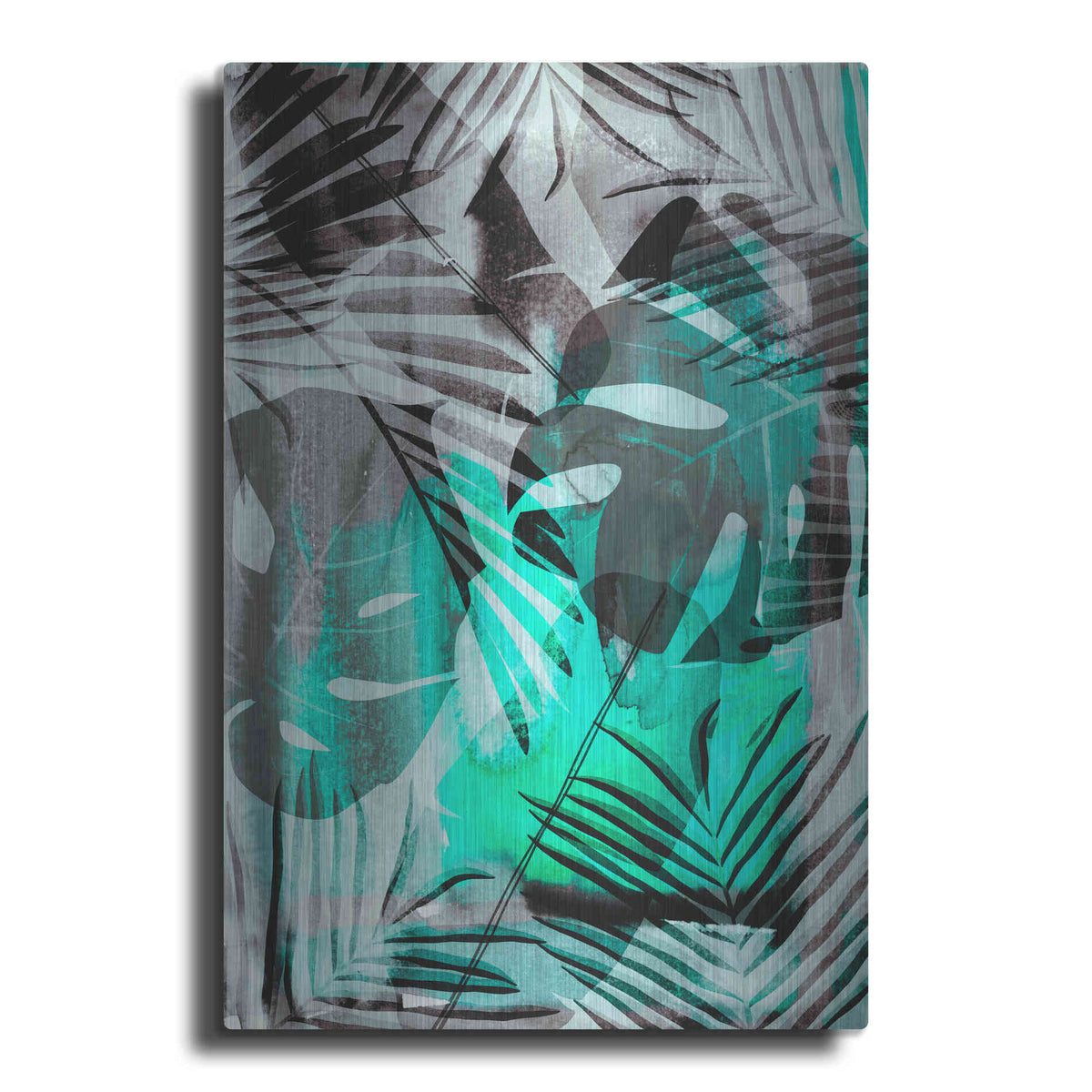 Luxe Metal Art 'Exotic Adventure Green' by Andrea Haase Metal Wall Art