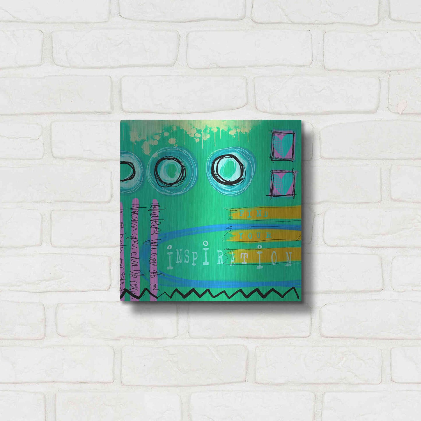 Luxe Metal Art 'Abstract Inspiration' by Andrea Haase Metal Wall Art,12x12