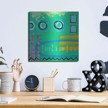 Luxe Metal Art 'Abstract Inspiration' by Andrea Haase Metal Wall Art,12x12