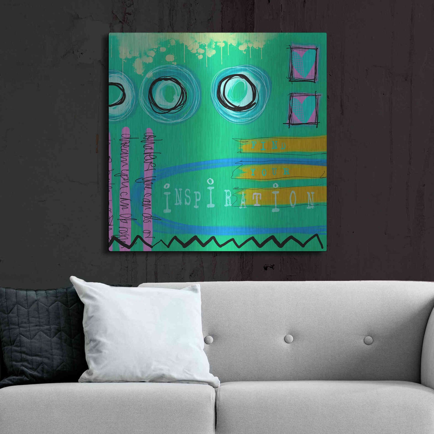 Luxe Metal Art 'Abstract Inspiration' by Andrea Haase Metal Wall Art,36x36