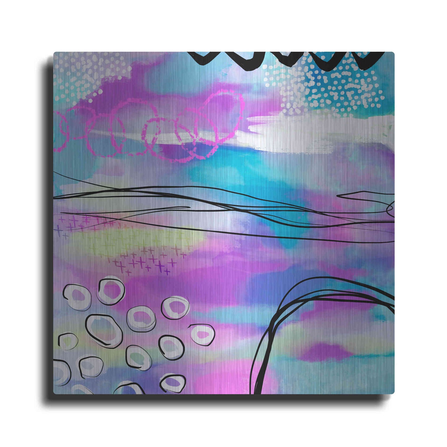 Luxe Metal Art 'Abstract Summer Dream' by Andrea Haase Metal Wall Art