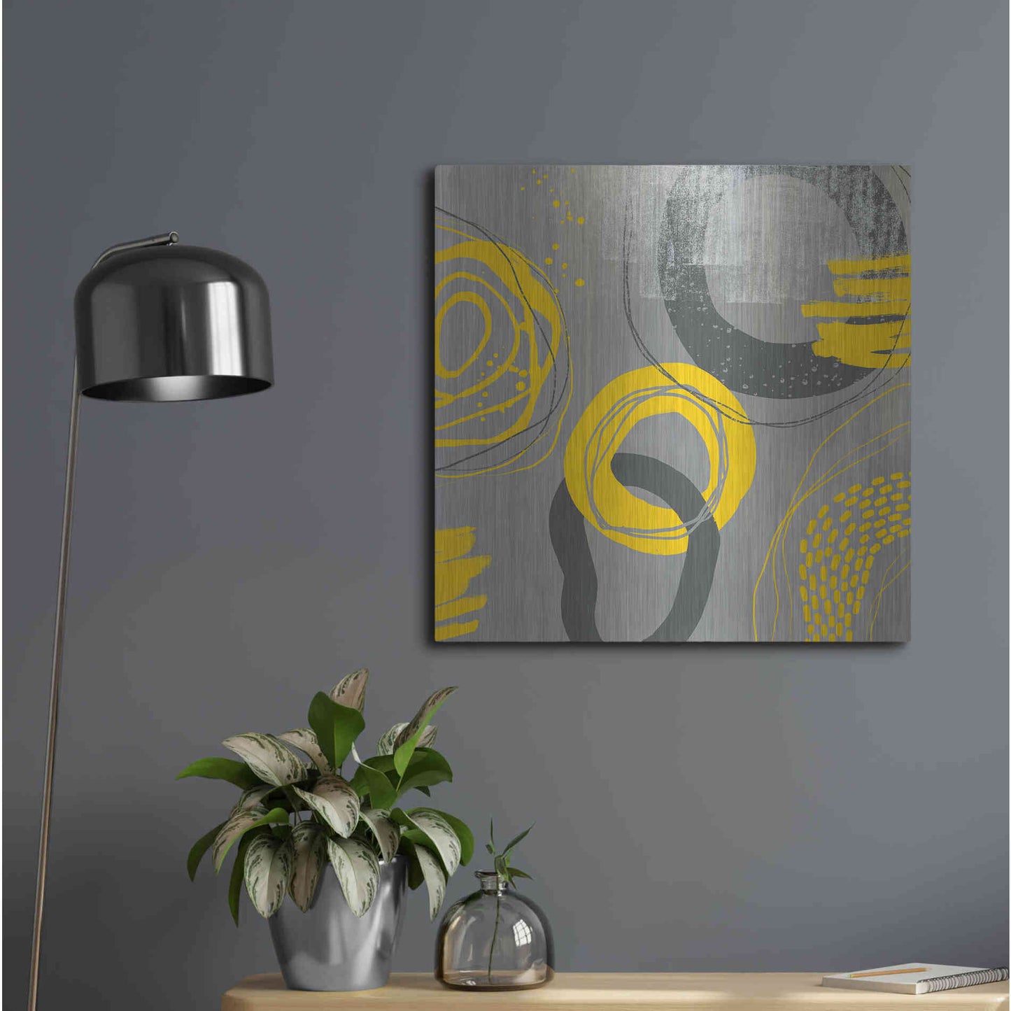Luxe Metal Art 'Abstract Summer Fun' by Andrea Haase Metal Wall Art,24x24