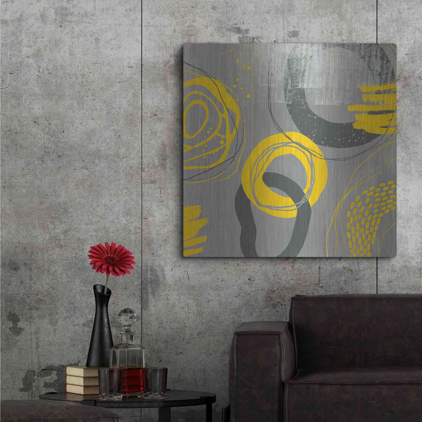 Luxe Metal Art 'Abstract Summer Fun' by Andrea Haase Metal Wall Art,36x36