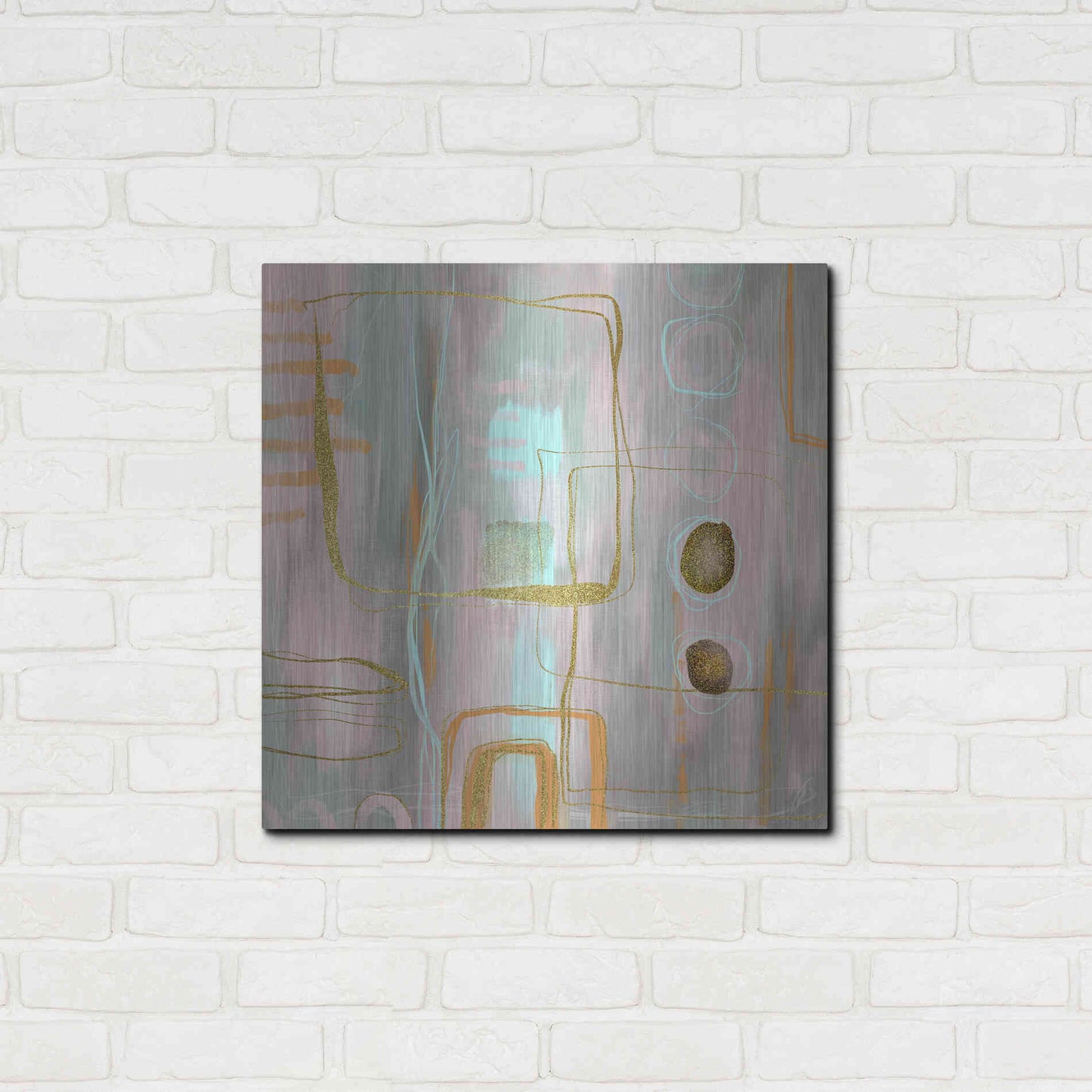 Luxe Metal Art 'Faded Elegance' by Andrea Haase Metal Wall Art,24x24