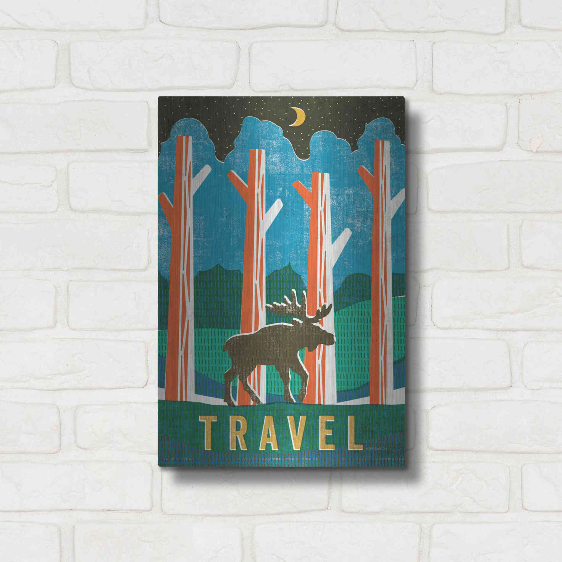 Luxe Metal Art 'Big Sky III' by Michael Mullan, Metal Wall Art,12x16